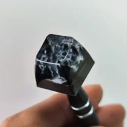 Mechanical Keyboard DIY Resin Drip Glue Snow Mountain Keycap Cross Shaft Custom ESC Gift List Fuji Mountain Transparent Keycap
