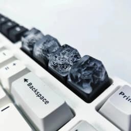 Mechanical Keyboard DIY Resin Drip Glue Snow Mountain Keycap Cross Shaft Custom ESC Gift List Fuji Mountain Transparent Keycap