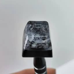 Mechanical Keyboard DIY Resin Drip Glue Snow Mountain Keycap Cross Shaft Custom ESC Gift List Fuji Mountain Transparent Keycap