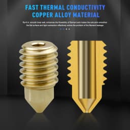 For Bambu Lab Nozzle Brass 3D Printer Parts 0.4/0.6/0.8/1.0mm High Flow X1C V2 P1P Hotend Nozzle M6 1.75 For Bambulab X1 P1S