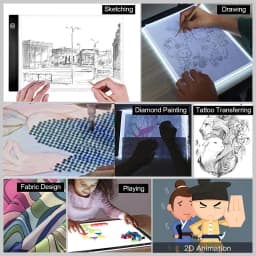 A4/A5 Three Level Dimmable Led Light Pad Drawing Board Pad Tracing Light Box Eye Protection Easier for Diamond Painting