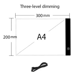 A4/A5 Three Level Dimmable Led Light Pad Drawing Board Pad Tracing Light Box Eye Protection Easier for Diamond Painting