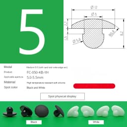 Silicone Plug Rubber Stopper Eyelet Damping High Elasticity Protective 3mm4mm5mm6mm8mm9mm10mm12mm14mm16mm Anti-collision Sealing