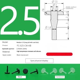 Silicone Plug Rubber Stopper Eyelet Damping High Elasticity Protective 3mm4mm5mm6mm8mm9mm10mm12mm14mm16mm Anti-collision Sealing