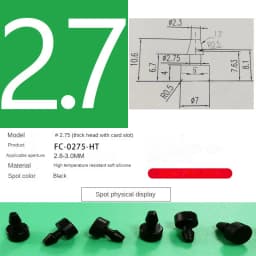 Silicone Plug Rubber Stopper Eyelet Damping High Elasticity Protective 3mm4mm5mm6mm8mm9mm10mm12mm14mm16mm Anti-collision Sealing