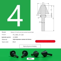 Silicone Plug Rubber Stopper Eyelet Damping High Elasticity Protective 3mm4mm5mm6mm8mm9mm10mm12mm14mm16mm Anti-collision Sealing