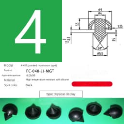 Silicone Plug Rubber Stopper Eyelet Damping High Elasticity Protective 3mm4mm5mm6mm8mm9mm10mm12mm14mm16mm Anti-collision Sealing