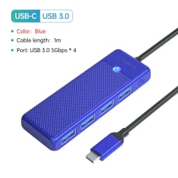 ORICO Type C HUB USB HUB 3.0 4-Port Splitter USB HUB Adapter Expansion Dock Ultra-Slim OTG Adapter For PC Computer Accessories