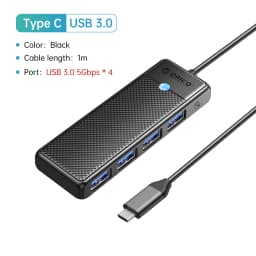 ORICO Type C HUB USB HUB 3.0 4-Port Splitter USB HUB Adapter Expansion Dock Ultra-Slim OTG Adapter For PC Computer Accessories