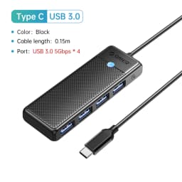 ORICO Type C HUB USB HUB 3.0 4-Port Splitter USB HUB Adapter Expansion Dock Ultra-Slim OTG Adapter For PC Computer Accessories