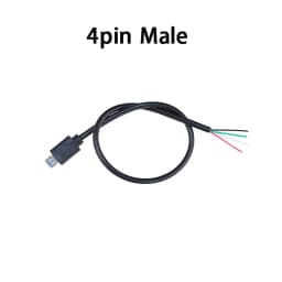 2Pin 4Pin Micro USB Male / Female to Open Wire 2 Core 4 Core Power Data Charging Wire Connector Cable