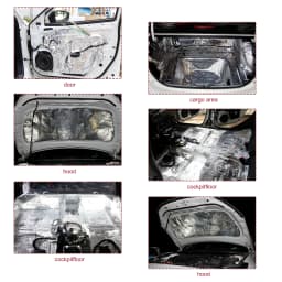 Uxcell Car Firewall Heat Sound Deadener Insulation Mat Aluminium Coating Cotton Self-adhesive Noise Insulation 5mm 10mm