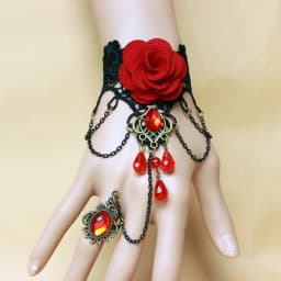 2026 New Model Gothic Steampunk Lace Cuff Fingerless Glove Arm Warmer Bracelet Black Halloween Accessories
