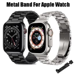 Stainless Steel Strap For Apple Watch Band 45mm Ultra 49mm 41mm 40mm 44mm 46mm Strap Metal Bracelet For Iwatch Series 11 10 42mm