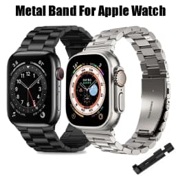 Stainless Steel Strap For Apple Watch Band 45mm Ultra 49mm 41mm 40mm 44mm 46mm Strap Metal Bracelet For Iwatch Series 11 10 42mm