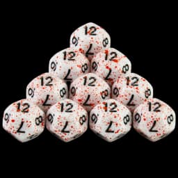 Dormia Dice DND Accessories Opaque White Acrylic Polyhedral Dice Set With Special Blood Effect For Table Board Role Playing Game