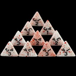 Dormia Dice DND Accessories Opaque White Acrylic Polyhedral Dice Set With Special Blood Effect For Table Board Role Playing Game