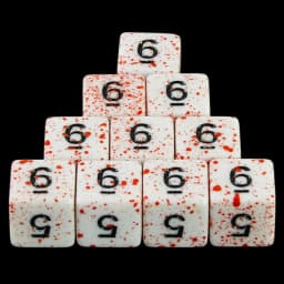 Dormia Dice DND Accessories Opaque White Acrylic Polyhedral Dice Set With Special Blood Effect For Table Board Role Playing Game