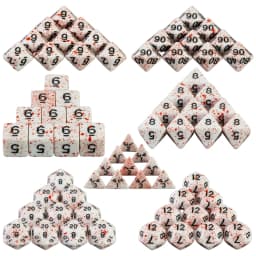 Dormia Dice DND Accessories Opaque White Acrylic Polyhedral Dice Set With Special Blood Effect For Table Board Role Playing Game