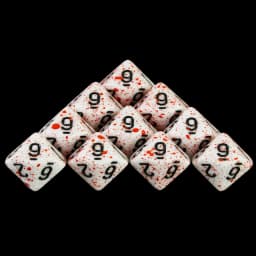 Dormia Dice DND Accessories Opaque White Acrylic Polyhedral Dice Set With Special Blood Effect For Table Board Role Playing Game