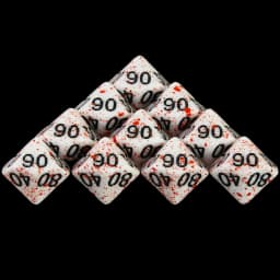 Dormia Dice DND Accessories Opaque White Acrylic Polyhedral Dice Set With Special Blood Effect For Table Board Role Playing Game