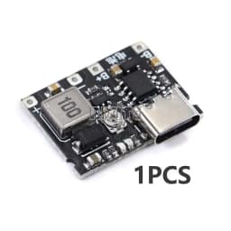 1-10PCS Lithium Li-ion 18650 3.7V 4.2V Battery Charger Board DC-DC Step Up Boost Module USB Type-C TP4056 Fast Charge Module