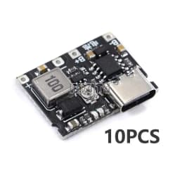 1-10PCS Lithium Li-ion 18650 3.7V 4.2V Battery Charger Board DC-DC Step Up Boost Module USB Type-C TP4056 Fast Charge Module
