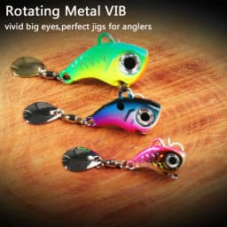 Wobble Rotating Metal VIB Vibration Bait Spinner Spoon Jig Fishing Lures 10g 20g 30g Artificial Hard Baits Sequins Pesca Lure
