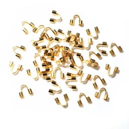 50pcs Stainless Steel Gold Color Wire Protectors Guard Guardian Protectors Loops U Shape Clasps Connector For Jewelry Making