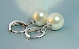 JewelryTop Freshwater Pearl 925 Sterling Silver Earrings Crystal Jewelry for Wemon Wedding Gift Party Classic
