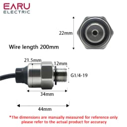 Pressure Sensor Transmitter For Water Oil Fuel Gas Air G1/4 5V Ceramic Sensor Stainless Steel 0.5Mpa 1.2Mpa Transducer