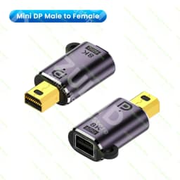 Mini DP to Displayport 1.4 Adapter Converter 8K@60Hz Bi-Directional DP to Mini DP Male to Female Cable Extender for MacBook Pro