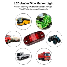 12V 24V Trailer Truck Position Clearance Lights LED Side Marker Lamp Taillight Turn Signal Brake Parking Warning Car Accessories