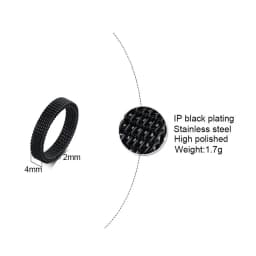 2025 Fashion New Mens Modern Stainless Steel Mesh Band Ring 4mm 8mm Wide For Men Women Retro Jewelry Gift Wholesale