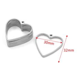 10pcs Stainless Steel Geometric Figure Charm Hollow Glue Blank Pendant Tray Bezel Charms For Jewelry Making Supplies Findings