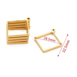 10pcs Stainless Steel Geometric Figure Charm Hollow Glue Blank Pendant Tray Bezel Charms For Jewelry Making Supplies Findings