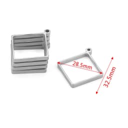 10pcs Stainless Steel Geometric Figure Charm Hollow Glue Blank Pendant Tray Bezel Charms For Jewelry Making Supplies Findings