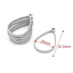 10pcs Stainless Steel Geometric Figure Charm Hollow Glue Blank Pendant Tray Bezel Charms For Jewelry Making Supplies Findings
