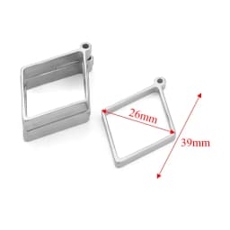 10pcs Stainless Steel Geometric Figure Charm Hollow Glue Blank Pendant Tray Bezel Charms For Jewelry Making Supplies Findings