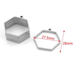 10pcs Stainless Steel Geometric Figure Charm Hollow Glue Blank Pendant Tray Bezel Charms For Jewelry Making Supplies Findings