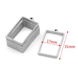 10pcs Stainless Steel Geometric Figure Charm Hollow Glue Blank Pendant Tray Bezel Charms For Jewelry Making Supplies Findings