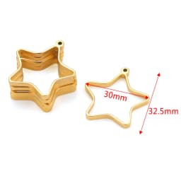 10pcs Stainless Steel Geometric Figure Charm Hollow Glue Blank Pendant Tray Bezel Charms For Jewelry Making Supplies Findings