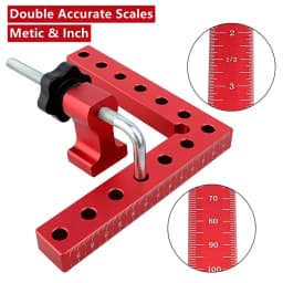 4 Pack 90 Degree Aluminium Alloy Positioning Squares Right Angle Clip L-Type Corner Clamp Woodworking Carpenter Clamping Tool