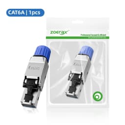 ZoeRax RJ45 CAT8 CAT7 CAT6A Toolless Ethernet Cable Connector Shielded 40/10Gbps Network Cable Plug for 22~24AWG STP Lan Cable