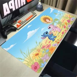 HD Print XXL Lockrand Desk Mat Anime Stitch Kawaii Mousepad PC Keyboard Mouse Pad Laptop Cute Gaming Accessories Desk Pads