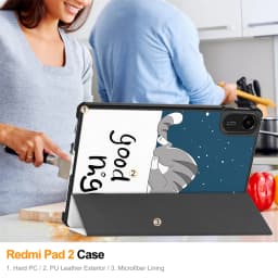Funda For Xiaomi Redmi Pad 2 Case 11 inch PU Leather Tri-Folding Magnetic Stand Back Tablet Cover for Redmi Pad 2 2025 Case