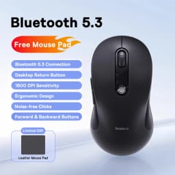 Baseus Wireless Mouse Bluetooth 5.3 2.4GHz Ergonomic 7 Silent Buttons Free Mouse Pad for MacBook Tablet Laptop Computer PC Mice