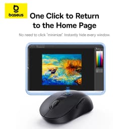 Baseus Wireless Mouse Bluetooth 5.3 2.4GHz Ergonomic 7 Silent Buttons Free Mouse Pad for MacBook Tablet Laptop Computer PC Mice