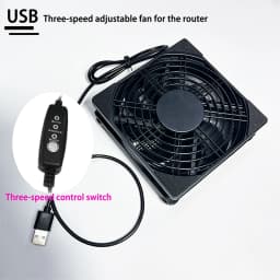 5V USB router cooling fan, with three-speed adjustable function. Style is suitable for cooling various devices.