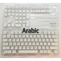 Minimalist White PBT Keycaps 120 Keys Korean Spanish English Multilingual XDA Profile for Mechanical Keyboard Magnetic Keyboard